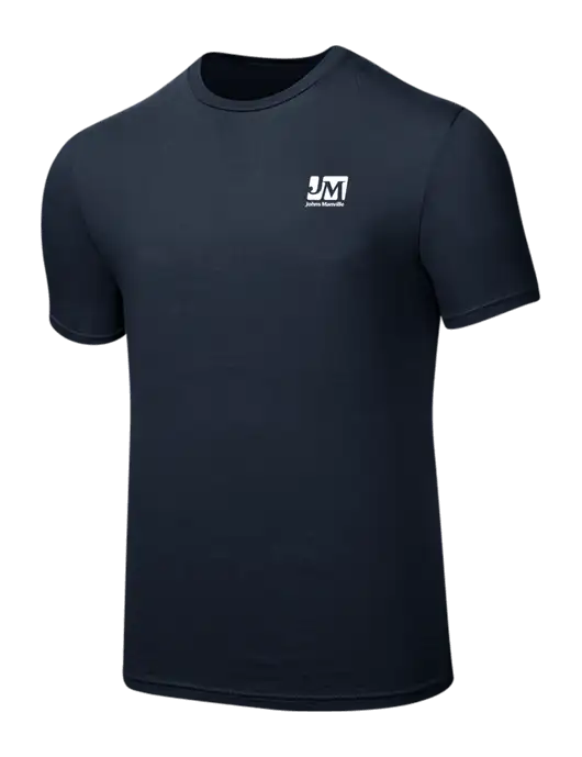 Seriously Soft Navy T-Shirt w/Johns Manville Logo