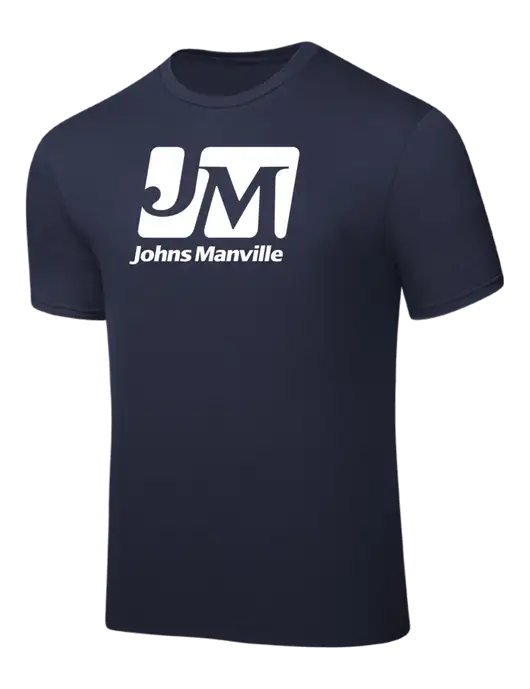 Navy PosiCharge Competitor Tee w/Johns Manville Logo