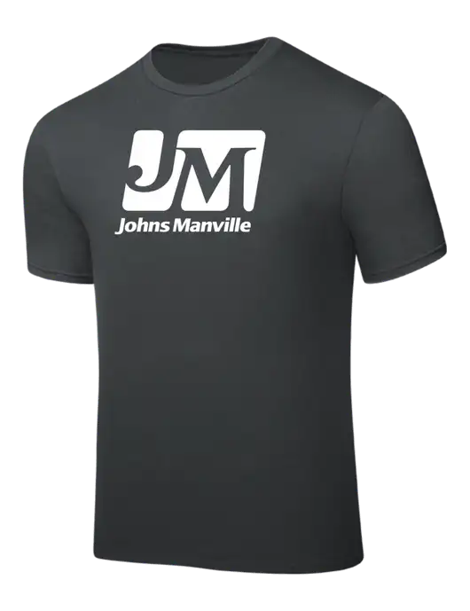 Dark Grey PosiCharge Competitor Tee w/Johns Manville Logo