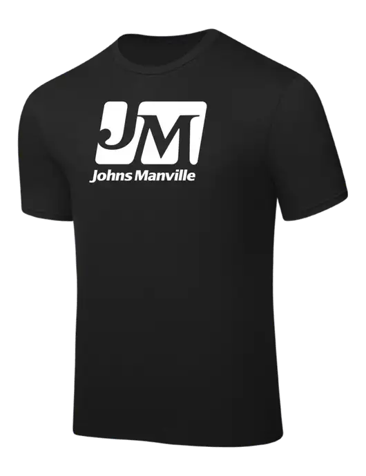 Black PosiCharge Competitor Tee w/Johns Manville Logo