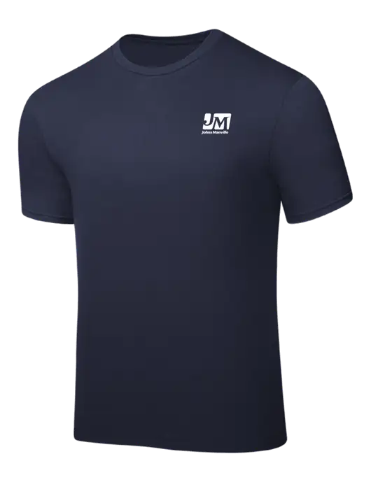 Navy PosiCharge Competitor Tee w/Johns Manville Logo