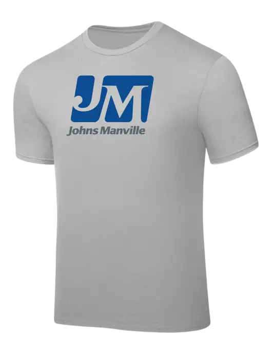 Silver PosiCharge Competitor Tee w/Johns Manville Logo