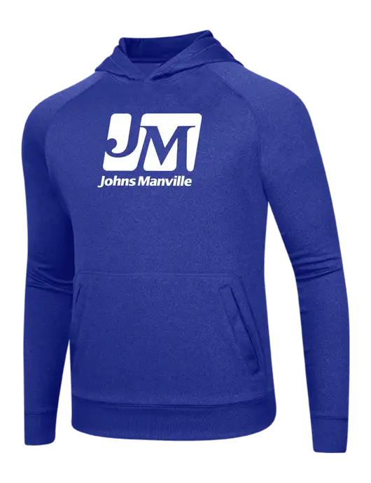 Tech True Royal Fleece Hooded Sweatshirt w/Johns Manville Logo