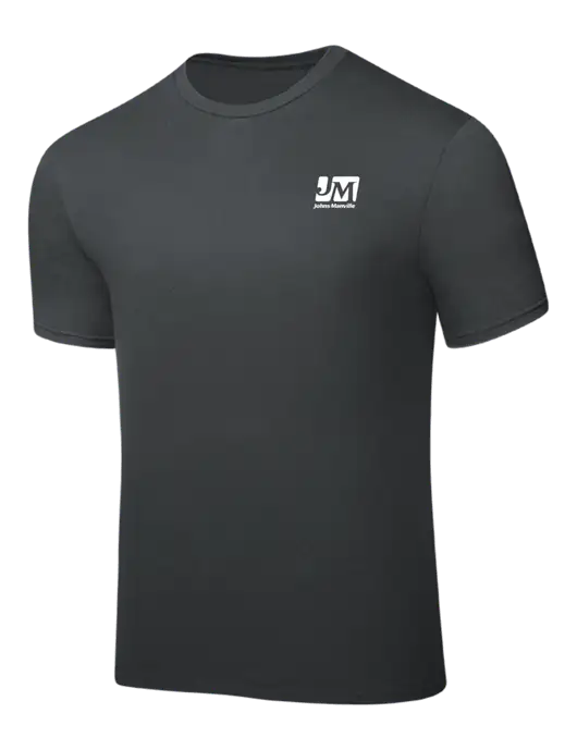 Dark Grey PosiCharge Competitor Tee w/Johns Manville Logo