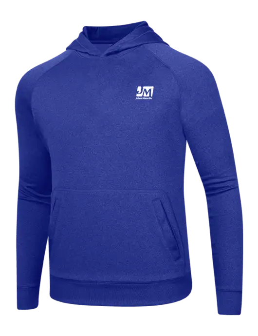 Tech True Royal Fleece Hooded Sweatshirt w/Johns Manville Logo