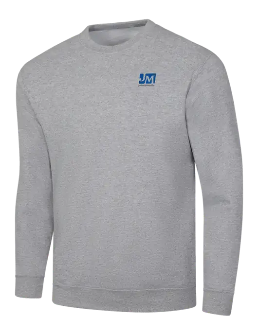 Light Grey Heather 7.8 oz Ring Spun Crew Sweatshirt w/Johns Manville Logo