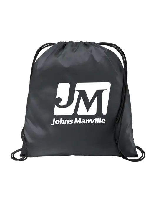 Drawstring  Graphite Grey Cinch Pack w/Johns Manville Logo