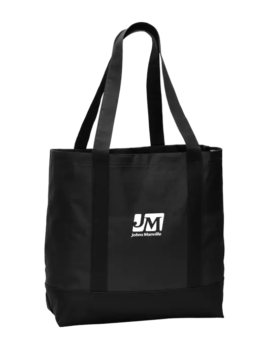 Carryall Black/Black Day Tote w/Johns Manville Logo