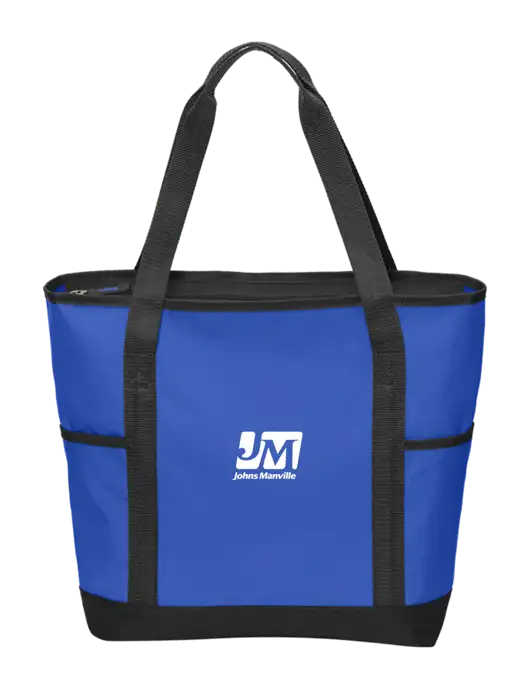 On the Go Royal/Black Tote w/Johns Manville Logo