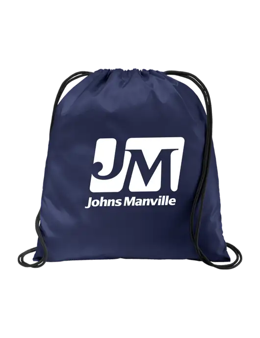 Drawstring  True Navy Cinch Pack w/Johns Manville Logo