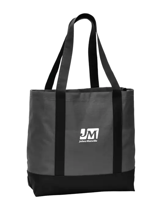 Carryall Charcoal/Black Day Tote Dark w/Johns Manville Logo