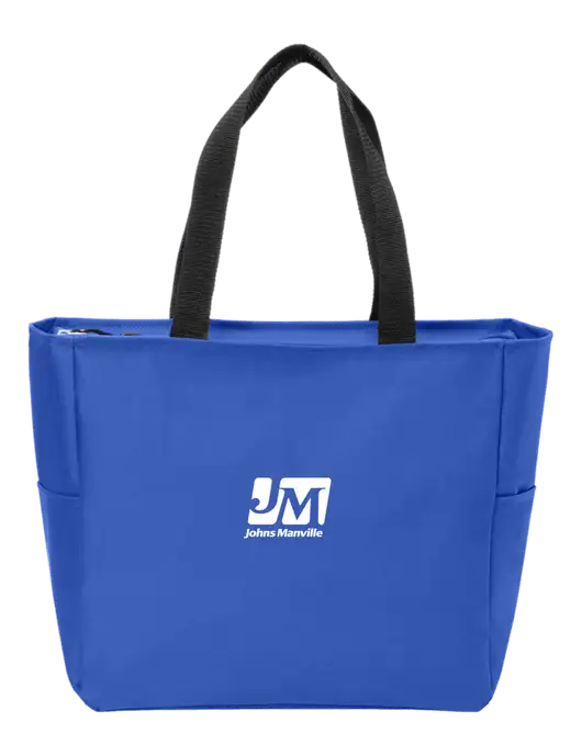 Everyday True Royal Zip Tote  w/Johns Manville Logo
