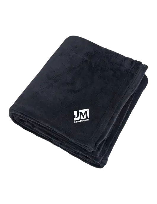 Mountain Lodge Black Blanket w/Johns Manville Logo