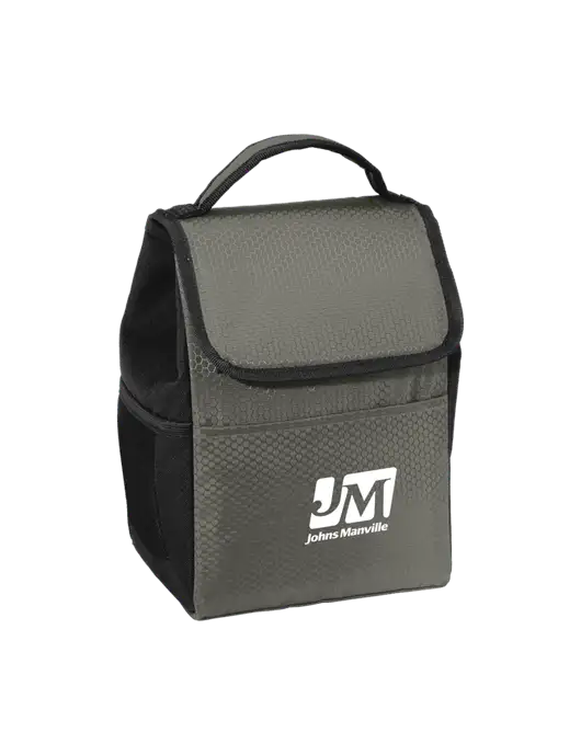Lunch Bag Grey/Black Cooler w/Johns Manville Logo