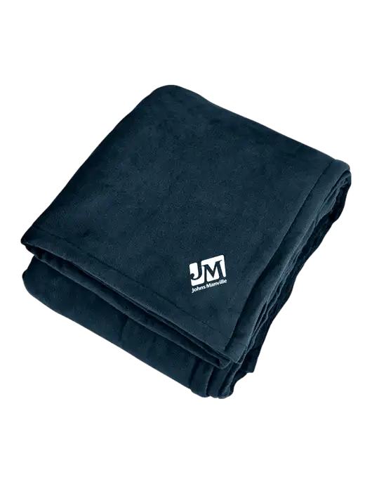 Mountain Lodge Navy Eclipse Blanket w/Johns Manville Logo