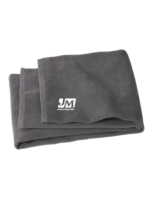 Graphite Beach Towel w/Johns Manville Logo