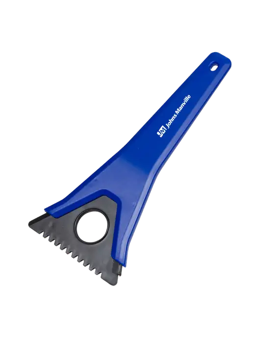 TriBlade Blue Windshield Scraper w/Johns Manville Logo