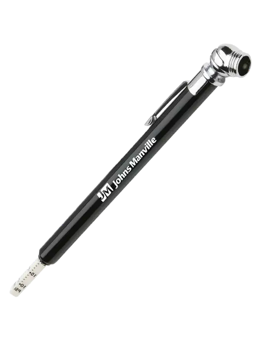 Quick View Black Tire Gauge w/Johns Manville Logo