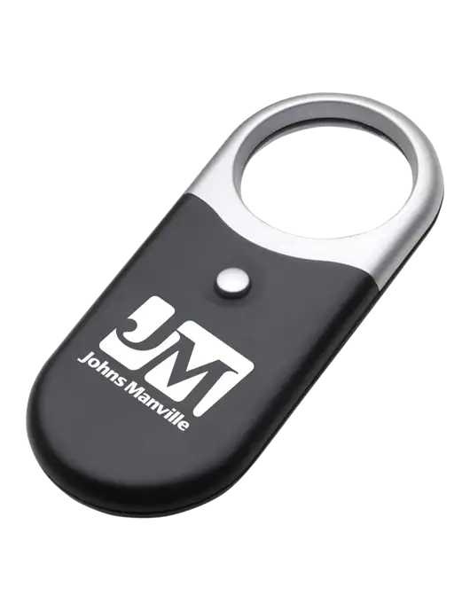 Compact Black Magnifier Light w/Johns Manville Logo