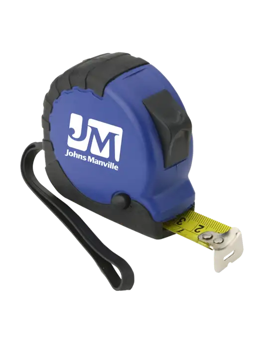 Blue Tape Measure, 16' w/Johns Manville Logo