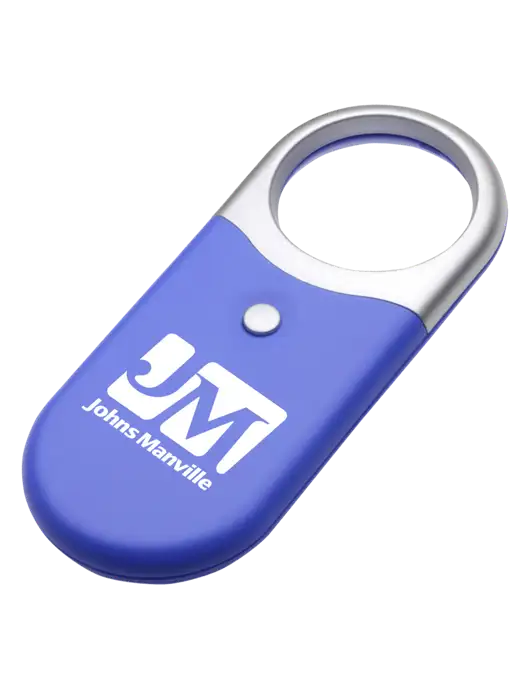 Compact Blue Magnifier Light w/Johns Manville Logo