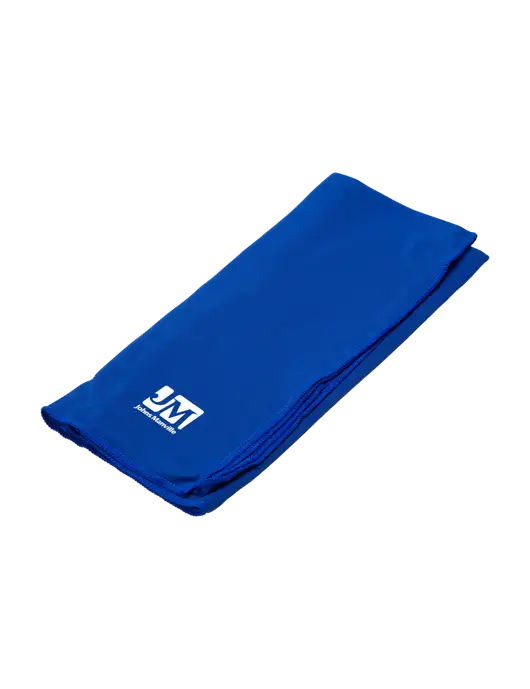 Eclipse Blue Copper Infused Cooling Towel w/Johns Manville Logo