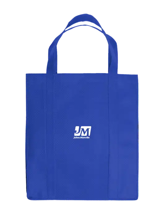 Eco Reusable Jumbo Royal Shopping Bag w/Johns Manville Logo
