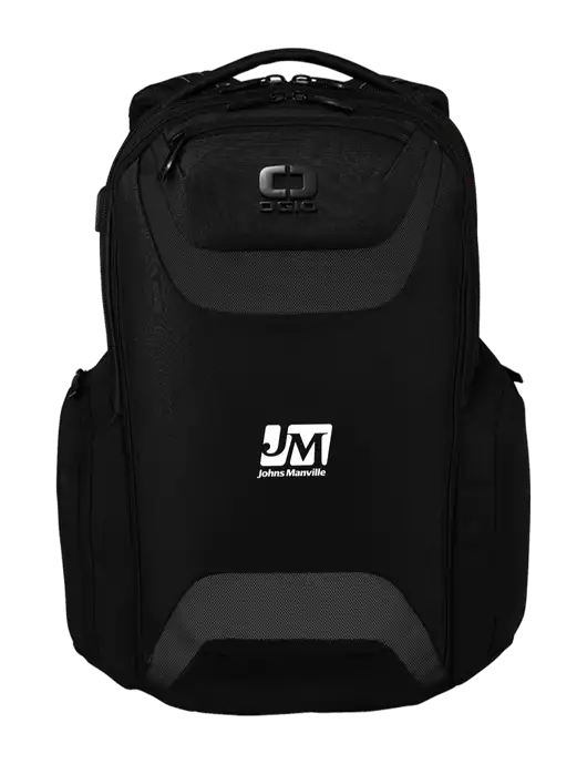 OGIO Black Charcoal Connected Pack w/Johns Manville Logo