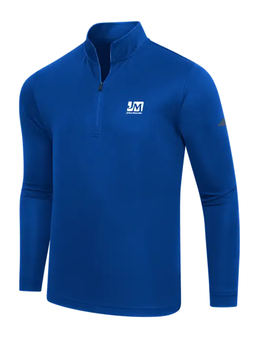 Adidas Royal Lightweight Quarter Zip Pullover w/Johns Manville Logo