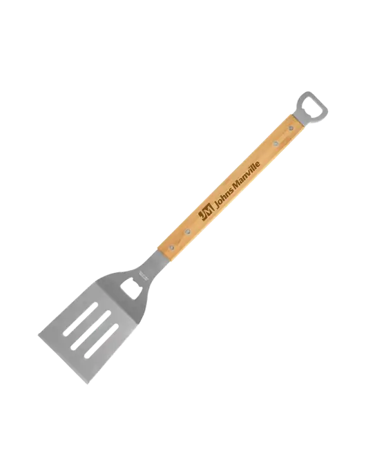 Bamboo BBQ Spatula w/Johns Manville Logo