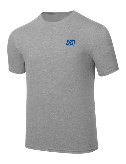 Simply Soft Heathered Light Grey 4.5oz  Poly/Combed Ring Spun Cotton T-Shirt w/Johns Manville Logo