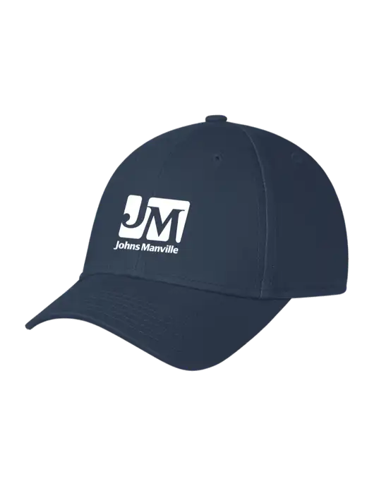 Navy Structured Cap Hook & Loop w/Johns Manville Logo