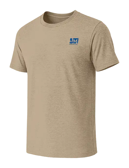 BELLA+CANVAS Heather Tan CVC Short Sleeve Tee w/Johns Manville Logo