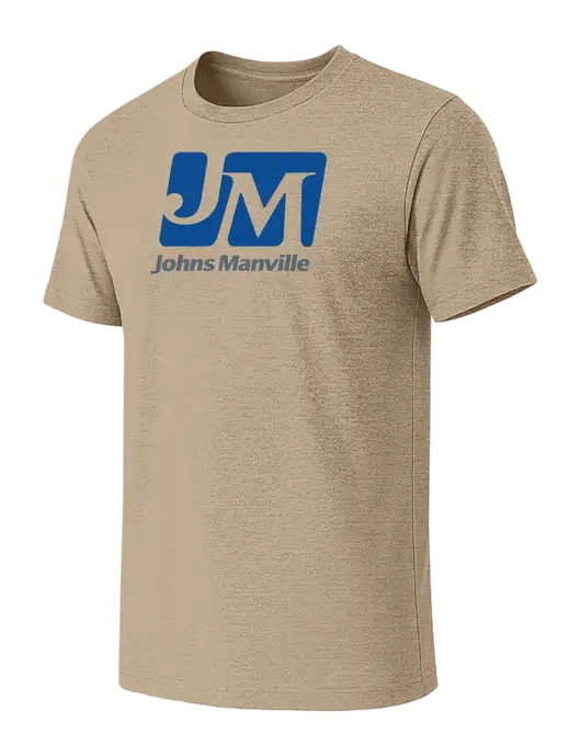 BELLA+CANVAS Heather Tan CVC Short Sleeve Tee w/Johns Manville Logo