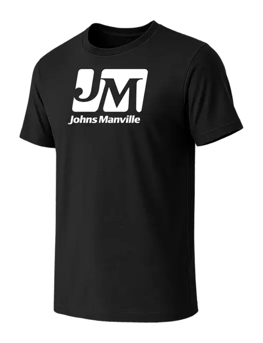 BELLA+CANVAS Black CVC Short Sleeve Tee w/Johns Manville Logo