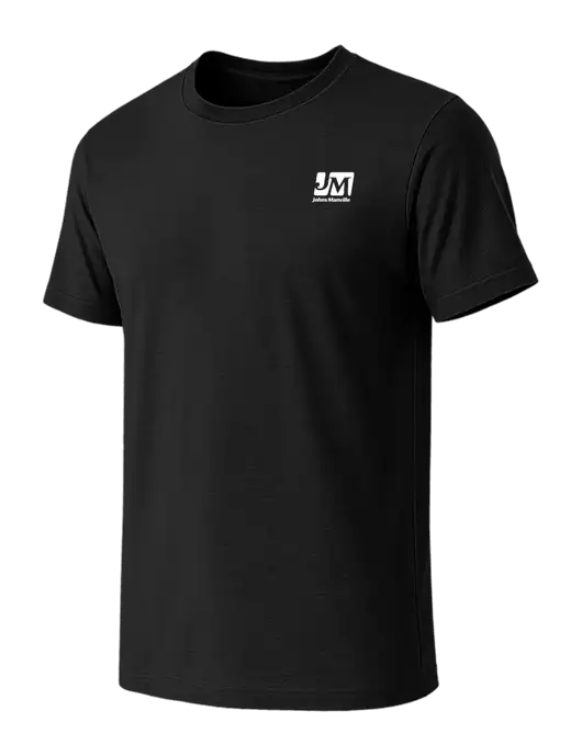 BELLA+CANVAS Black CVC Short Sleeve Tee w/Johns Manville Logo
