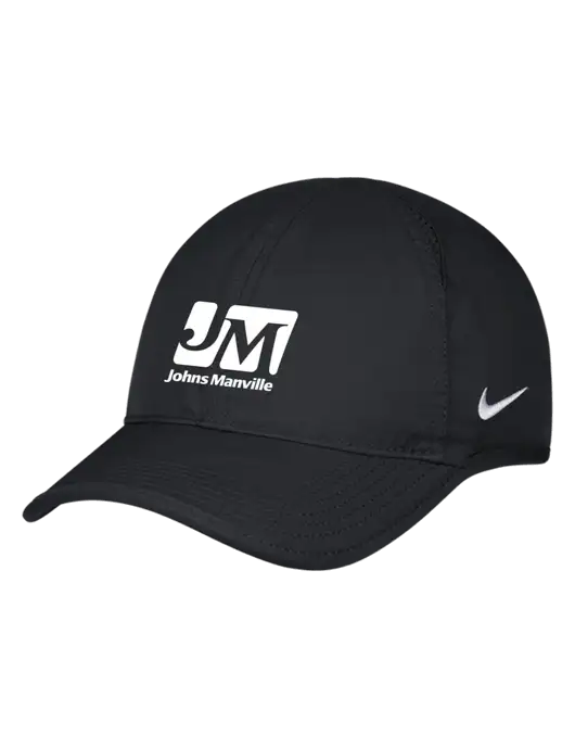 Nike Black Featherlight Cap w/Johns Manville Logo