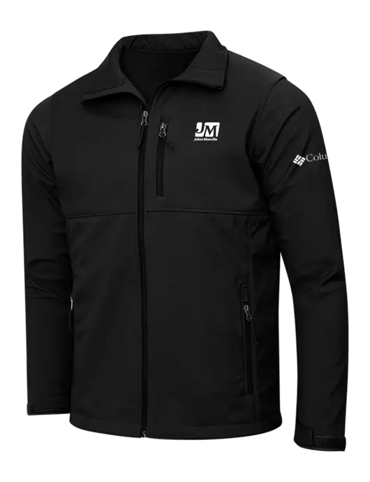Columbia Black Ascender Softshell Jacket w/Johns Manville Logo