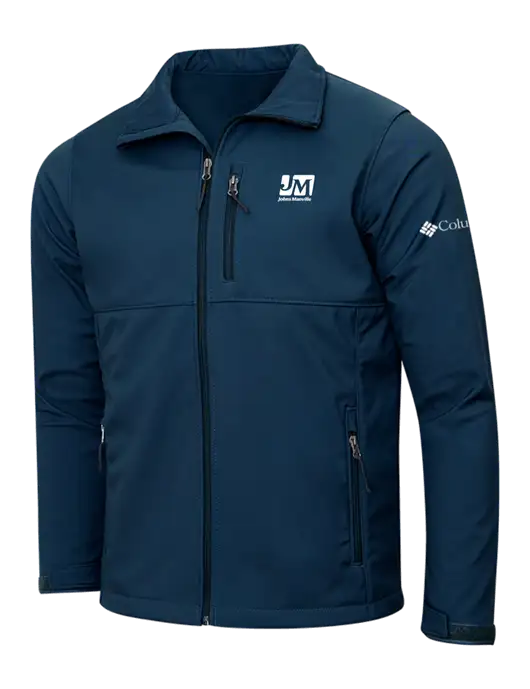 Columbia Navy Ascender Softshell Jacket w/Johns Manville Logo