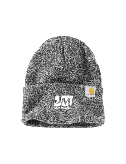 Carhartt Medium Grey Heather Watch Cap 2.0 w/Johns Manville Logo