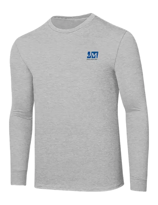 Core Blend Light Grey Heather Long Sleeve Tee w/Johns Manville Logo