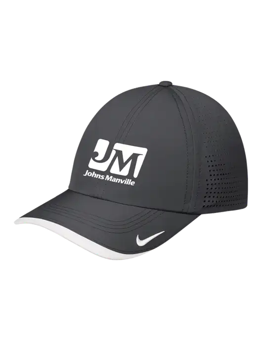 Nike Dark Grey/White Dri-FIT Perforated Performance Cap w/Johns Manville Logo