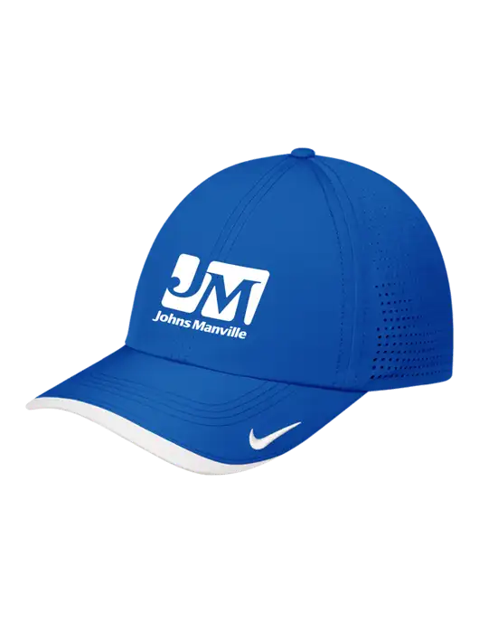 Nike Royal/White Dri-FIT Perforated Performance Cap w/Johns Manville Logo