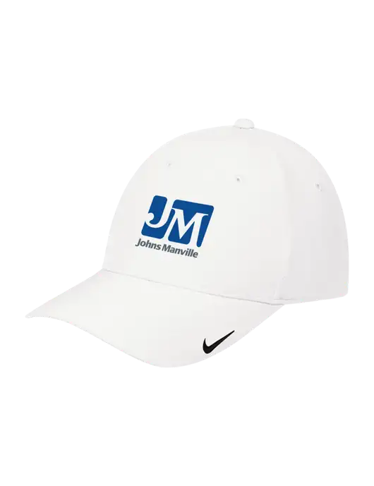 Nike White Dri-FIT Legacy Cap w/Johns Manville Logo