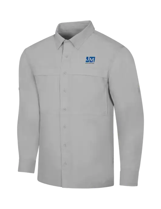 Light Grey Long Sleeve UV Daybreak Shirt w/Johns Manville Logo