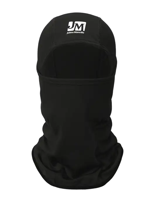 Black CornerStone Smooth Fleece Face Mask w/Johns Manville Logo