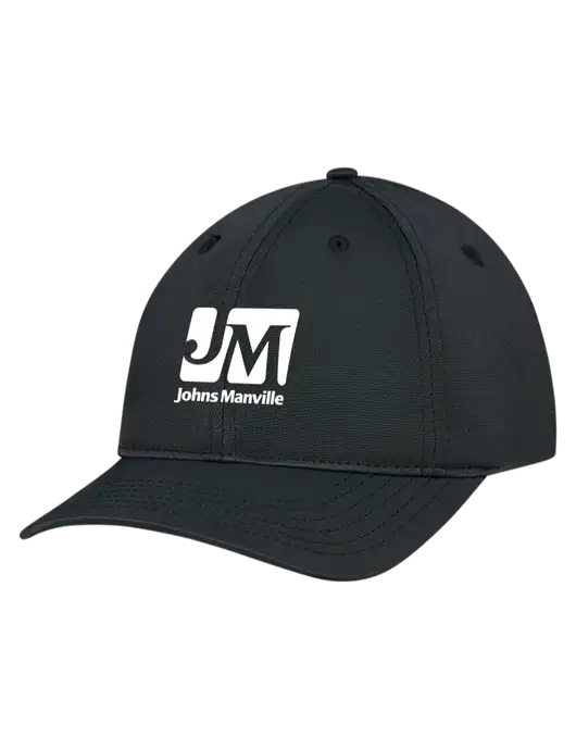 Black Nylon Twill Performance Cap w/Johns Manville Logo