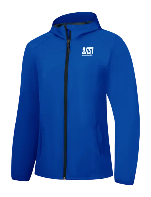 Womens Royal Essential Rain Jacket w/Johns Manville Logo