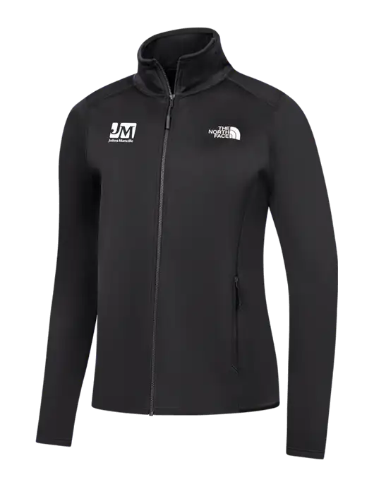 The North Face Womens Black Skyline Full-Zip Fleece Jacket w/Johns Manville Logo