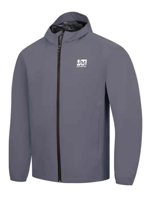 Dark Grey Essential Rain Jacket w/Johns Manville Logo